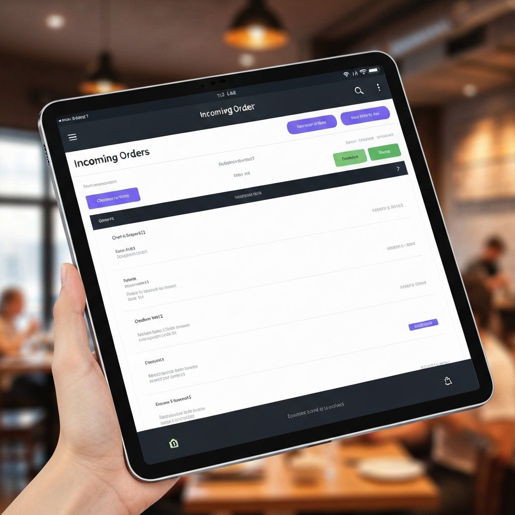 Tablet ordering interface
